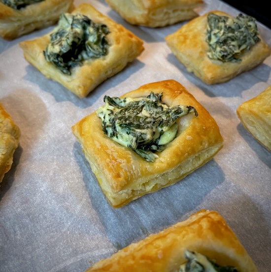 Spinach and Cream Cheese Puffs Hungry Tired Sleepy