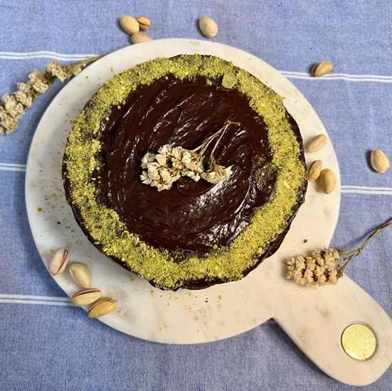 Chocolate Nut Butter Cake Hungry Tired Sleepy Pistachio